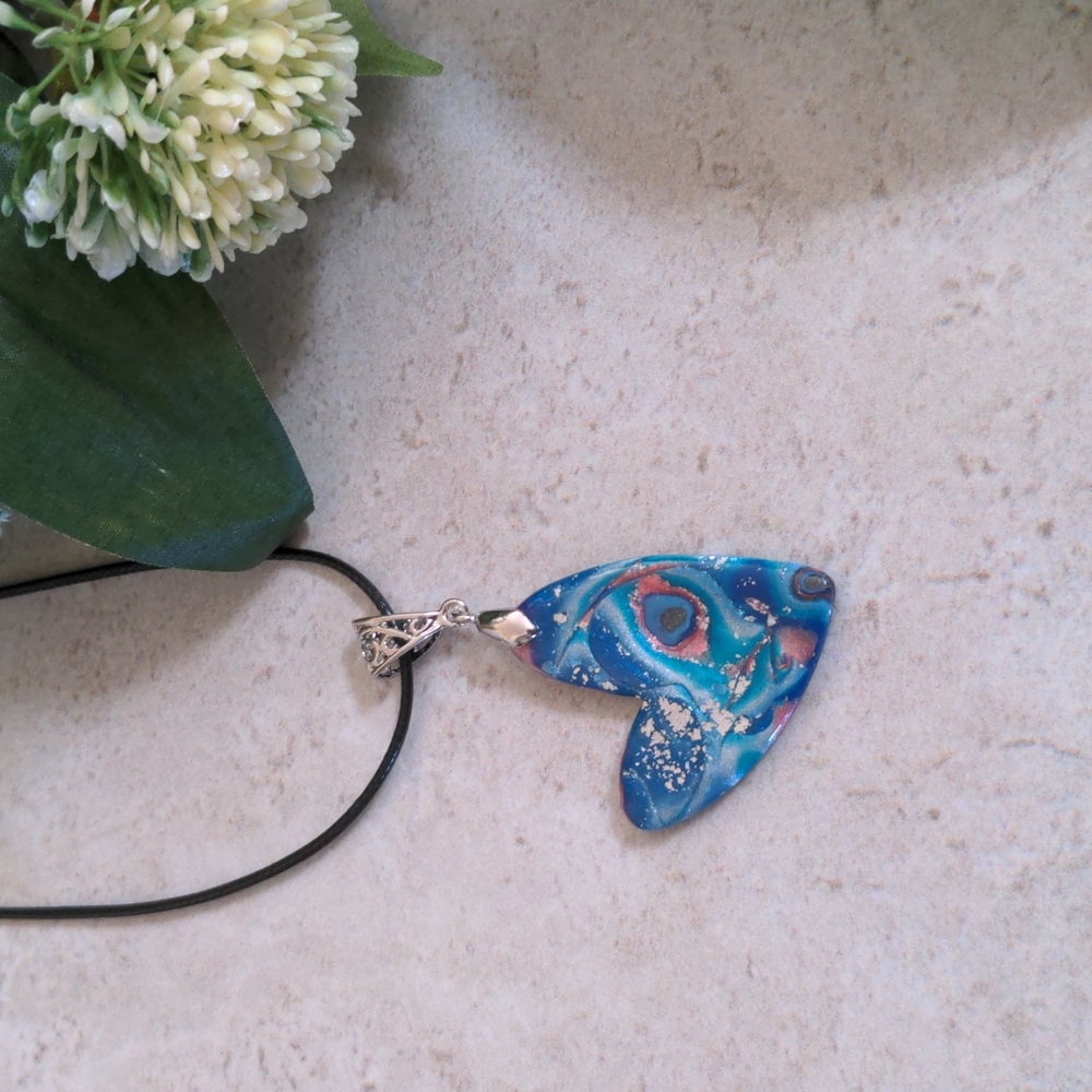 Blue Heart Necklace